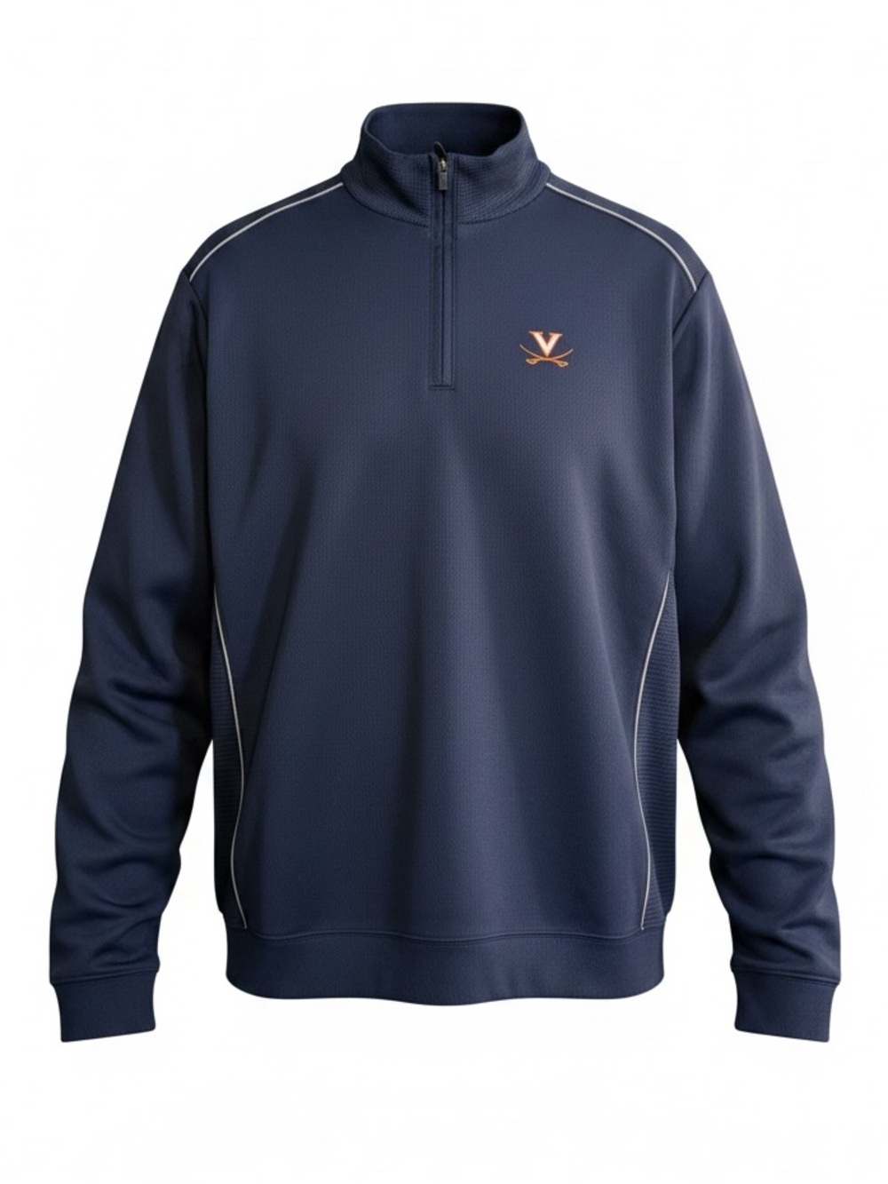 Cutter & Buck Men's Virginia Cavaliers 1/4 Zip Knit Pullover Navy XL